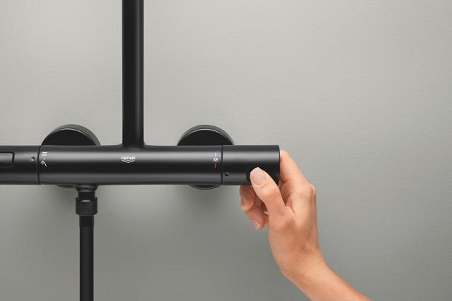 duschsystem mit umsteller – abstand zwischen umsteller und oberer halterung 620 mm
