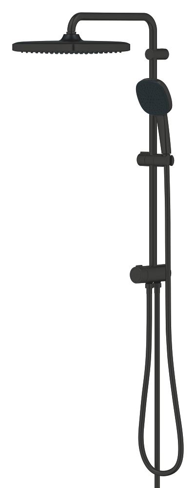 duschsystem mit umsteller – abstand zwischen umsteller und oberer halterung 620 mm