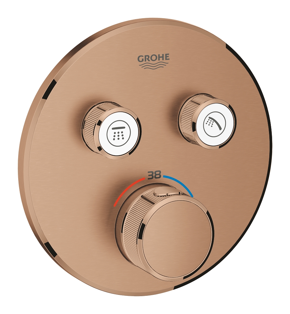 thermostat-einbausatz – verdeckte montage – 2 ventile