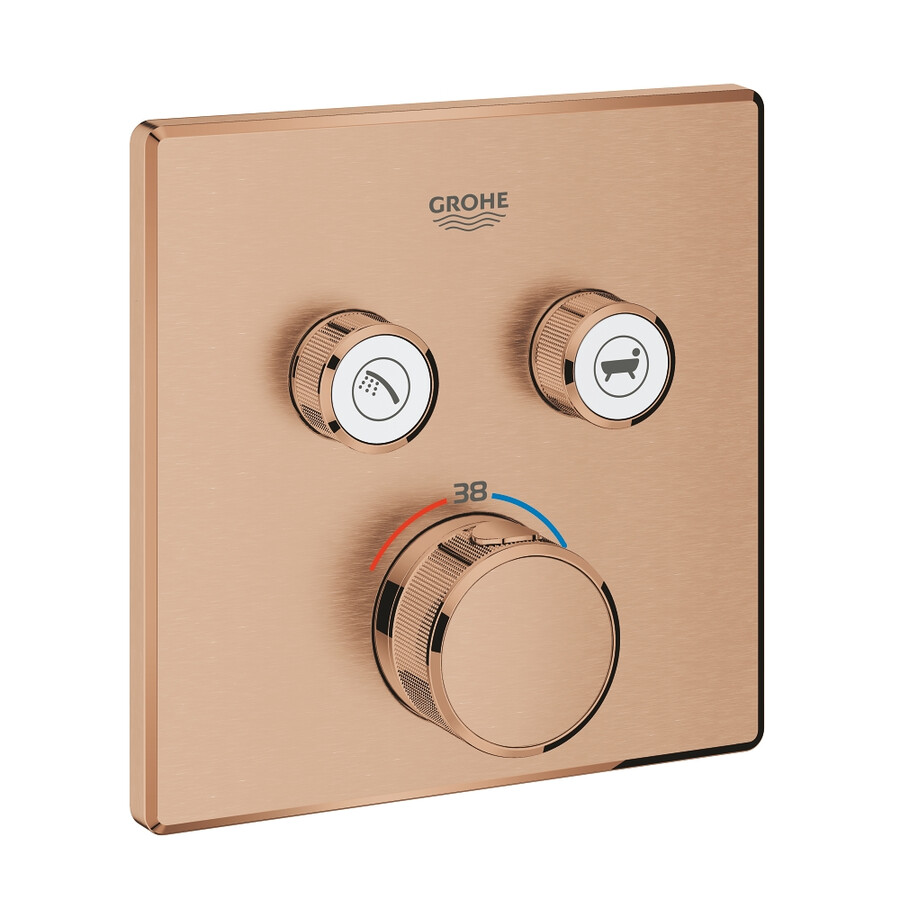 thermostat für unterputzmontage mit 2 ventilen
