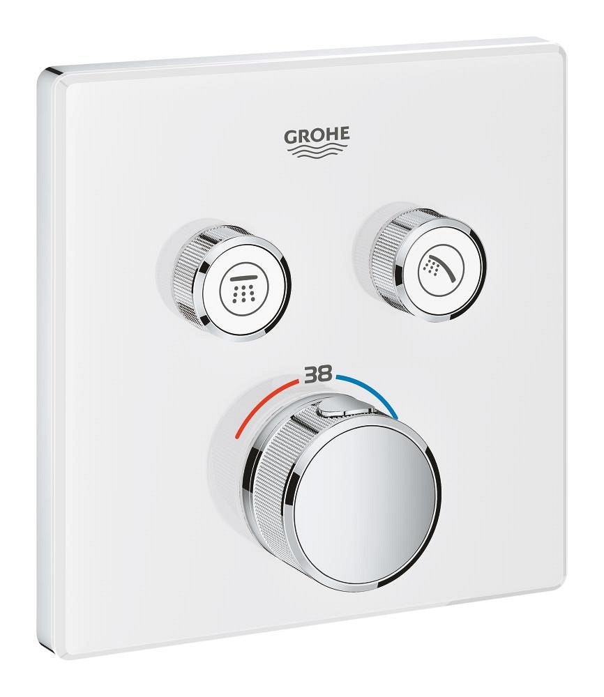 thermostat für unterputzmontage mit 2 ventilen