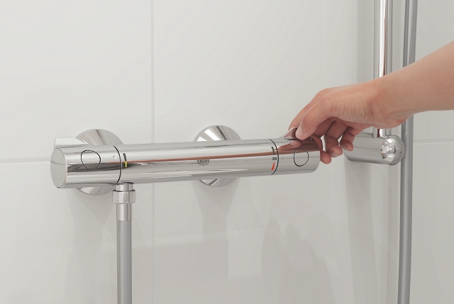 duschthermostat – optionaler temperaturbegrenzer bei 43 °c