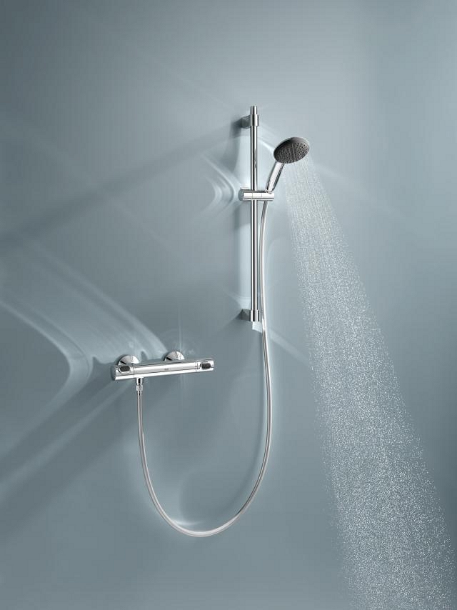 duschstangenset mit thermostat – stange 600 mm