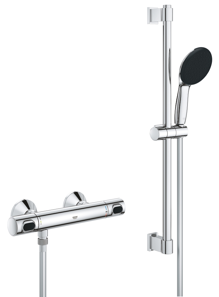 duschstangenset mit thermostat – stange 600 mm