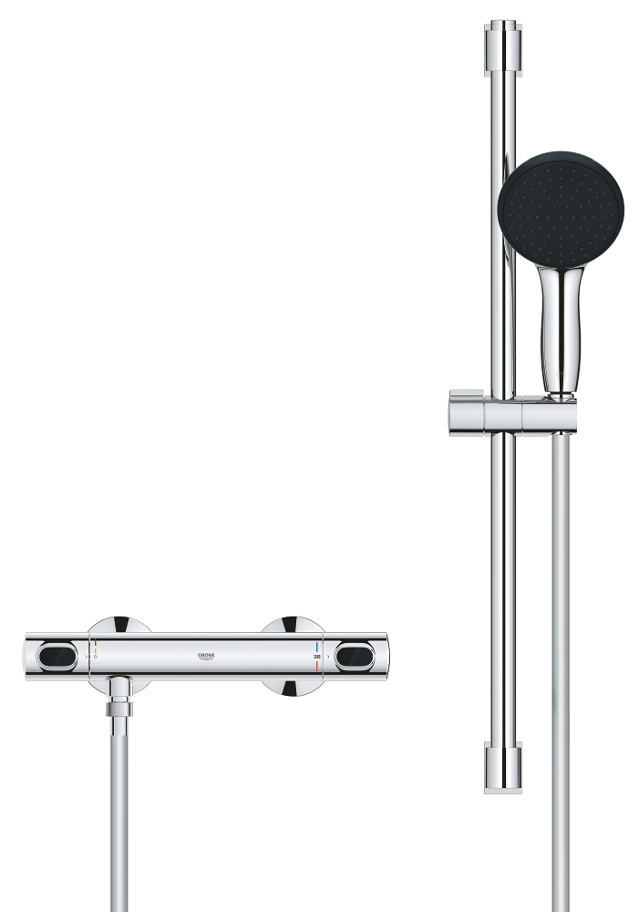 duschstangenset mit thermostat – stange 600 mm