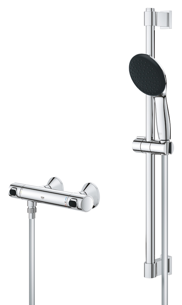 duschstangenset mit thermostat – stange 600 mm
