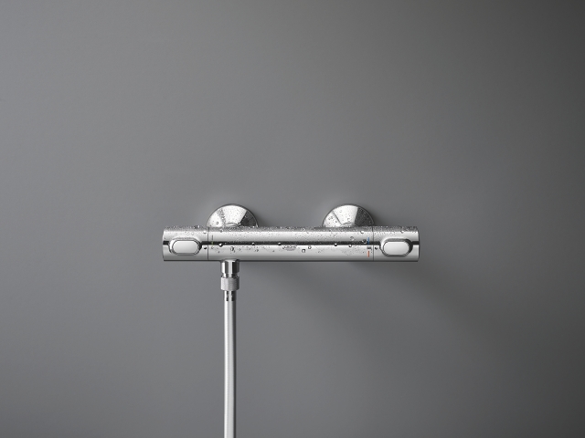 duschthermostat – s-verschraubungen – metallrosette