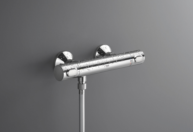 duschthermostat – s-verschraubungen – metallrosette
