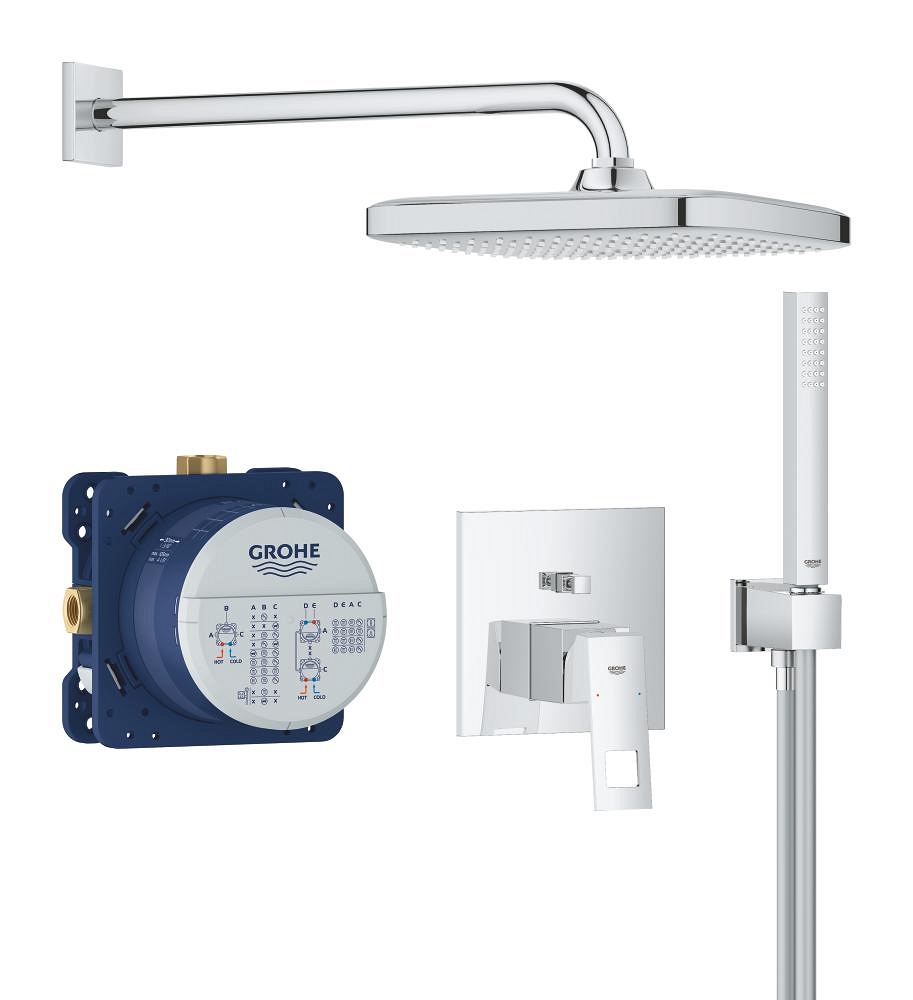 verdecktes duschsystem mit tempesta 250 cube