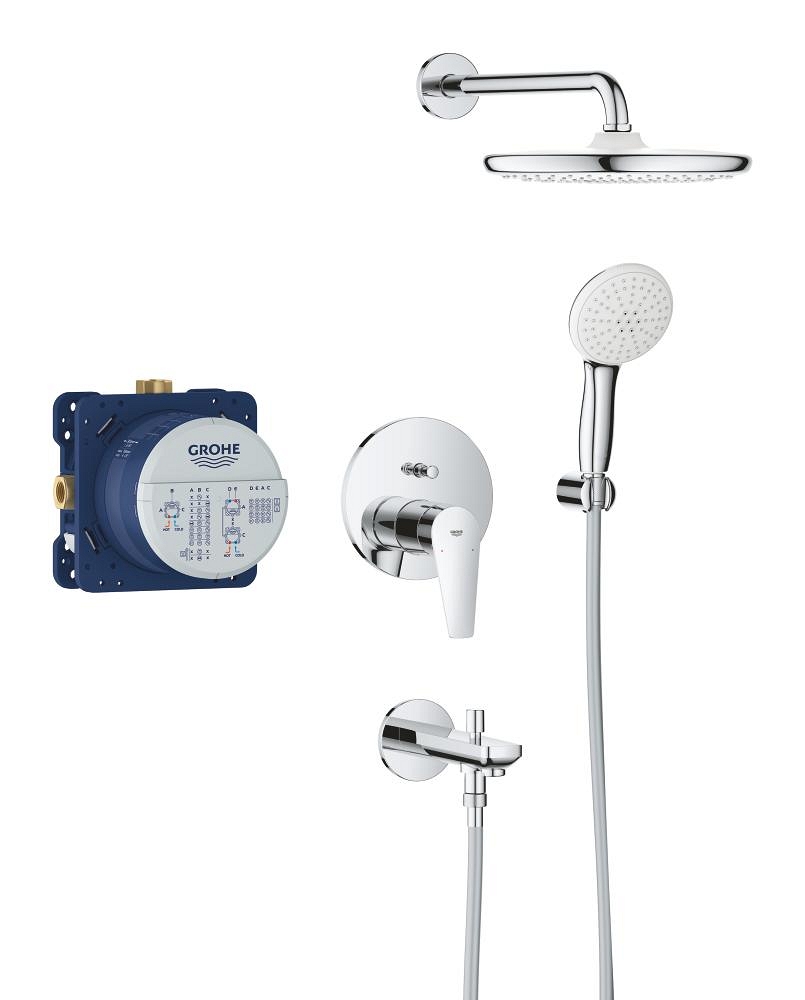 verdecktes duschsystem mit tempesta 250