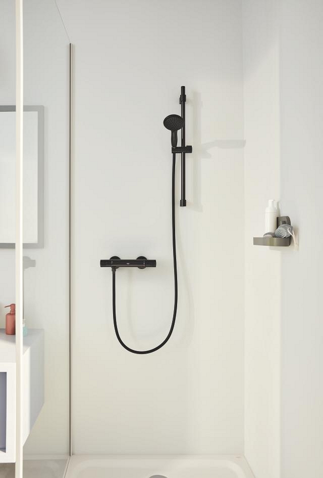 duschstangenset – handbrause mit 2 strahlarten – 110 mm – stange 600 mm