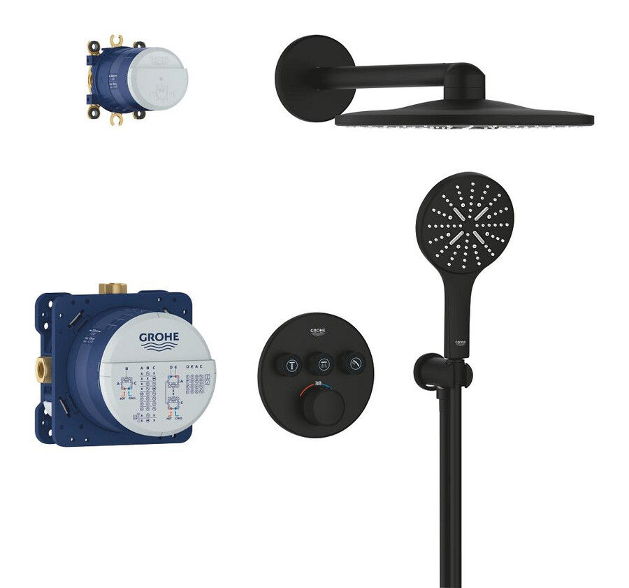 verdecktes duschsystem mit rainshower smartactive 310