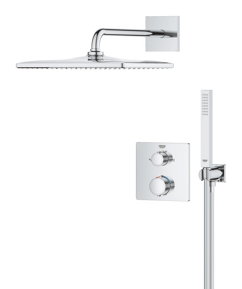 verdecktes duschsystem mit vitalio rain mono 310 cube