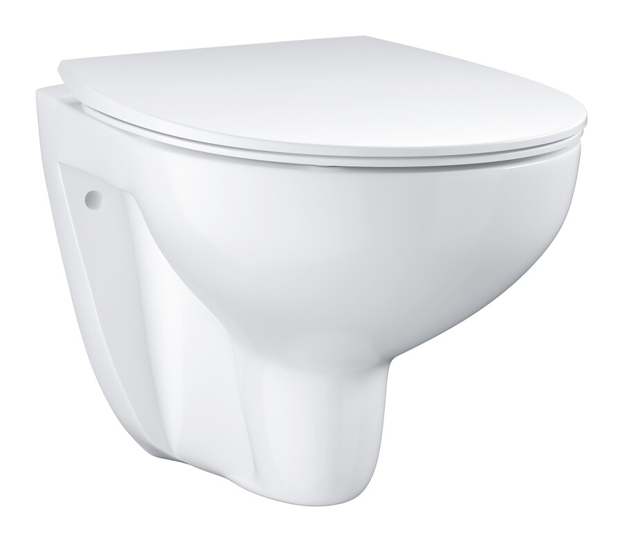 schmale wandhängende wc-garnitur