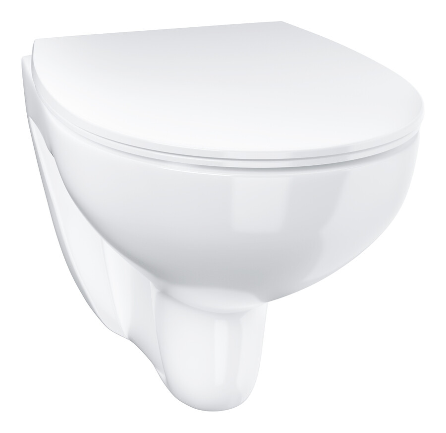 schmale wandhängende wc-garnitur